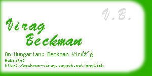 virag beckman business card